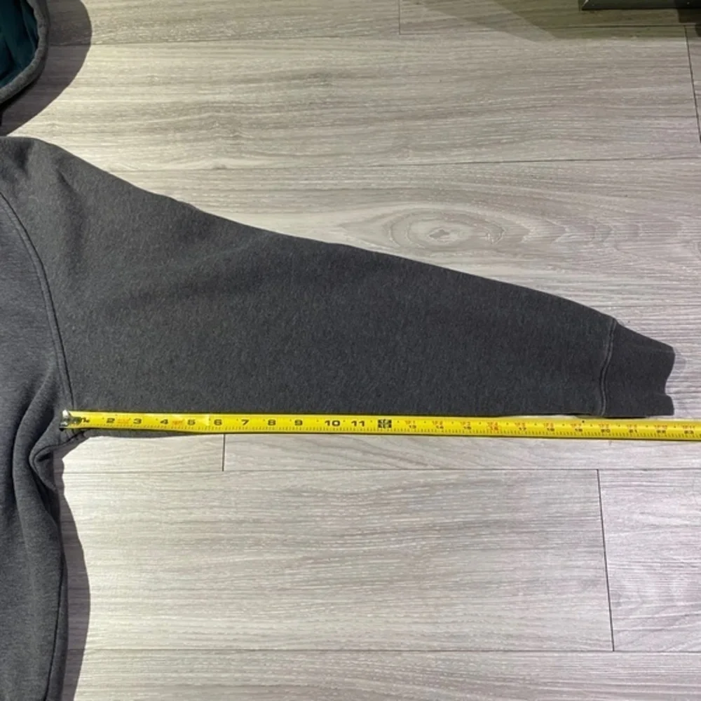 Vintage Y2K Nike Mini Swoosh Pullover Hoodie Size M Gray cropped faded Men's Tra